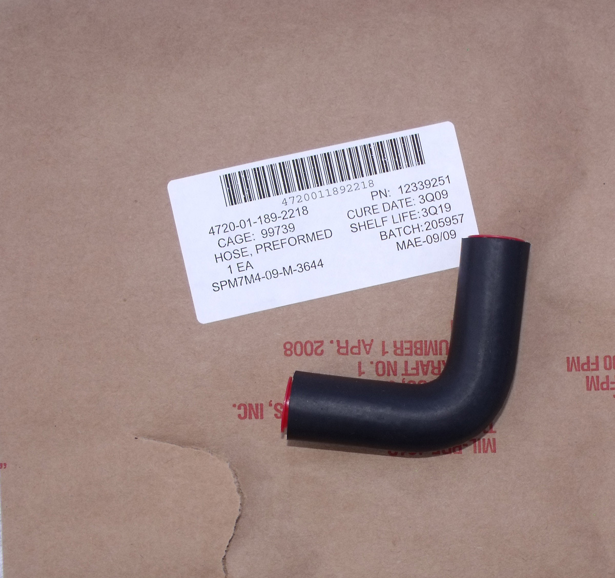 COOLANT HEATER ELBOW HOSE 12339251 M998 HUMMER 5579996  HMMWV 4720-01-189-2218