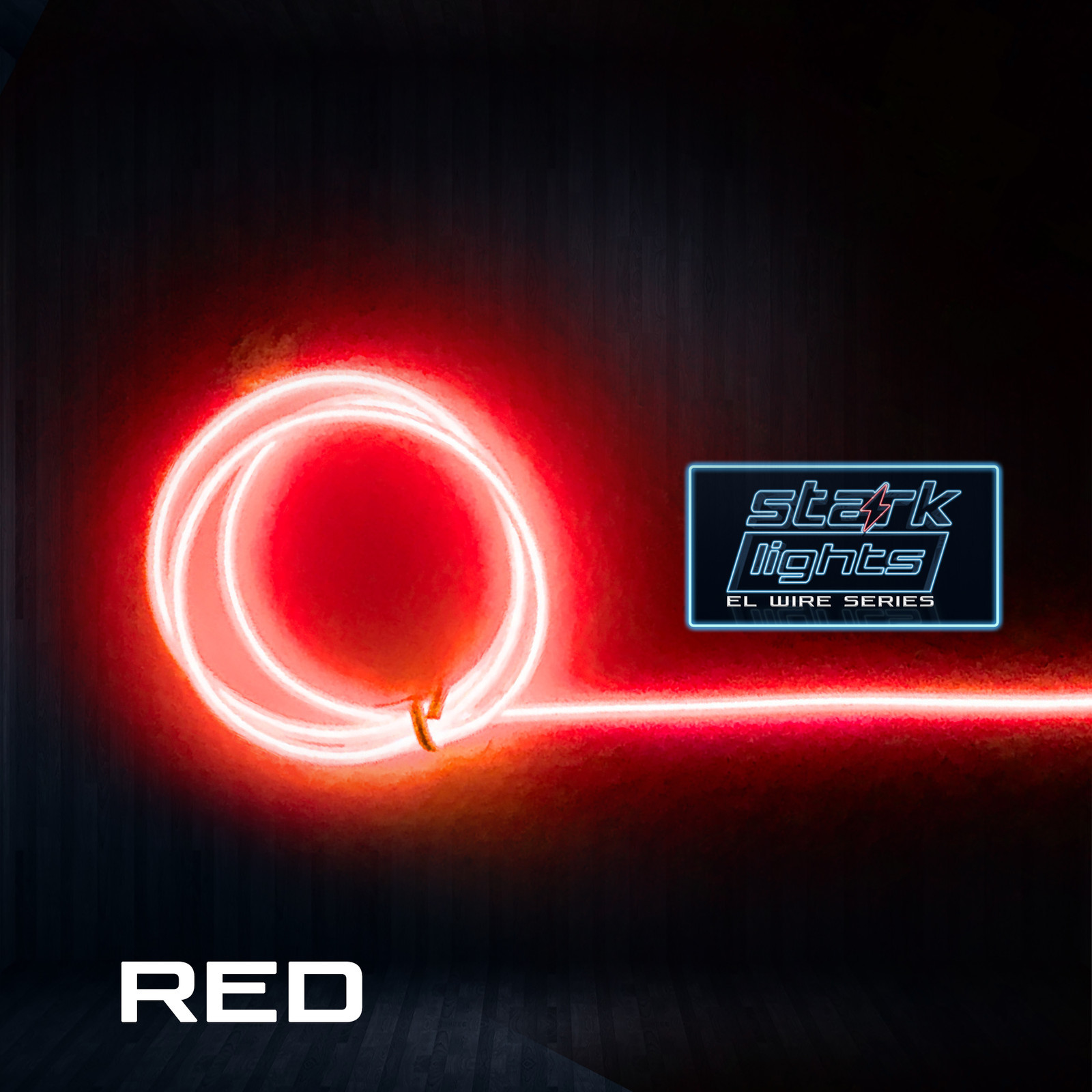 Neon LED Light Glow EL Wire + Control String Strip Rope Tube 1.4mm Thick - RED