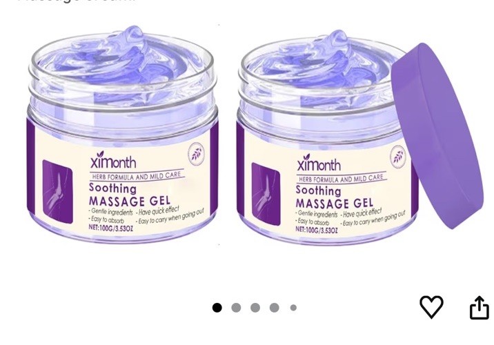 2 Pks Massage Gel Soothes Knees Lumbar Neck Hands & Feet Joint Purple Gel