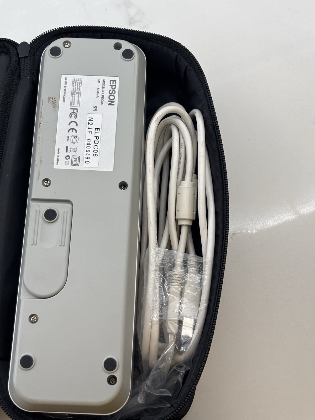 Epson ELPDC06 Document Camera with Carrying Case, USB Cable, and Cables
