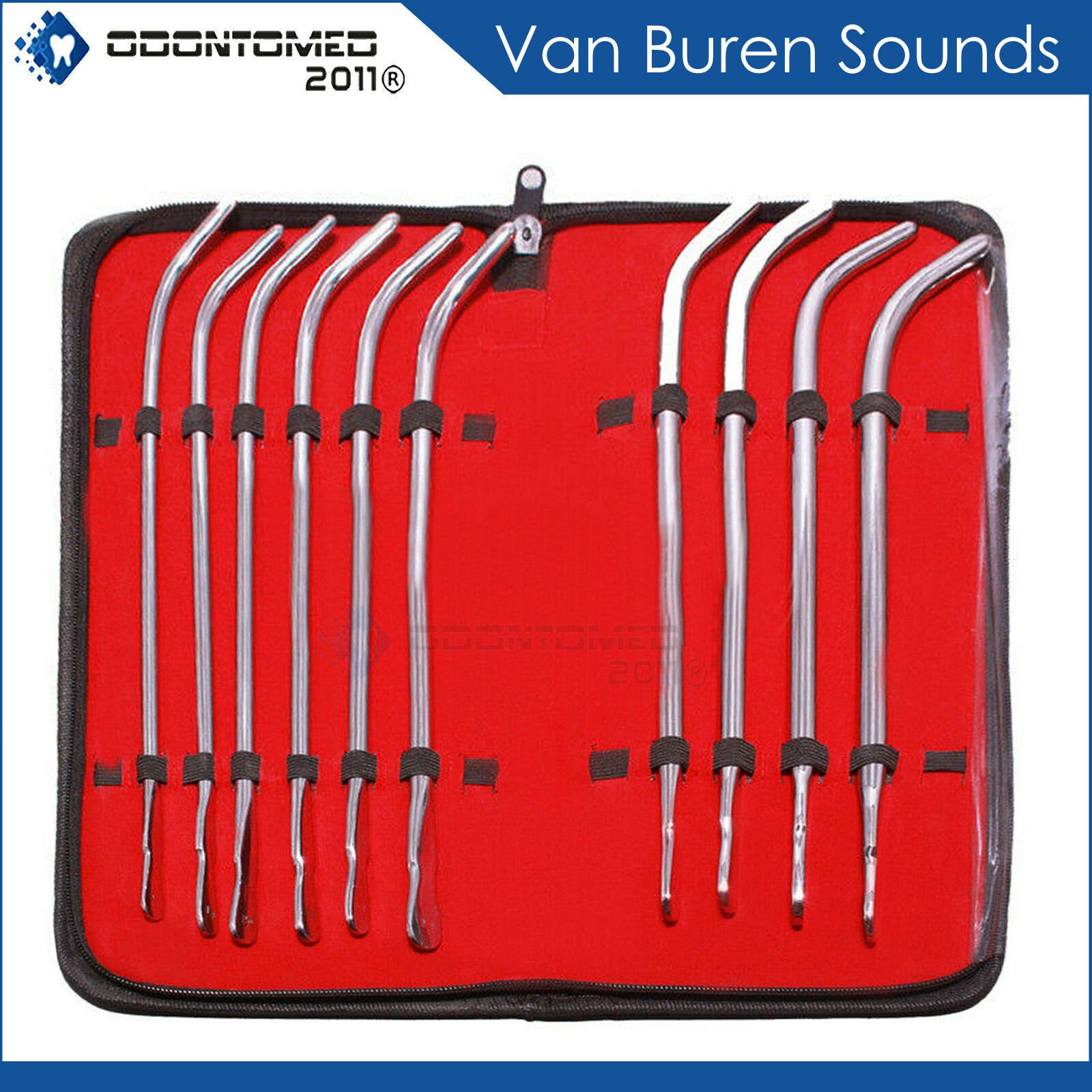 VAN BUREN SOUND SET Of 10 Surgical Instruments