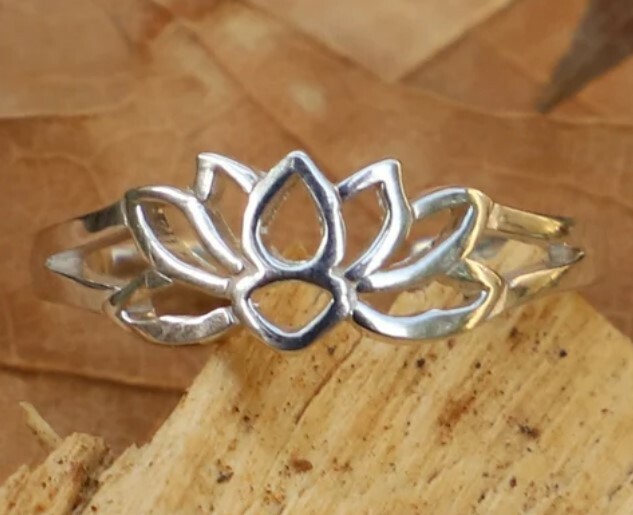 Women's Valentine's Gift Fine Solid Metal Adjustable Lotus Toe Ring 925 SS