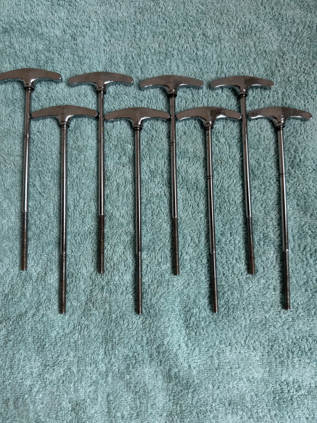 Set of 8 Vintage 70s Ludwig Bass Drum T Tension Rods - 6 1/8” ( 6 13/16” Tip to