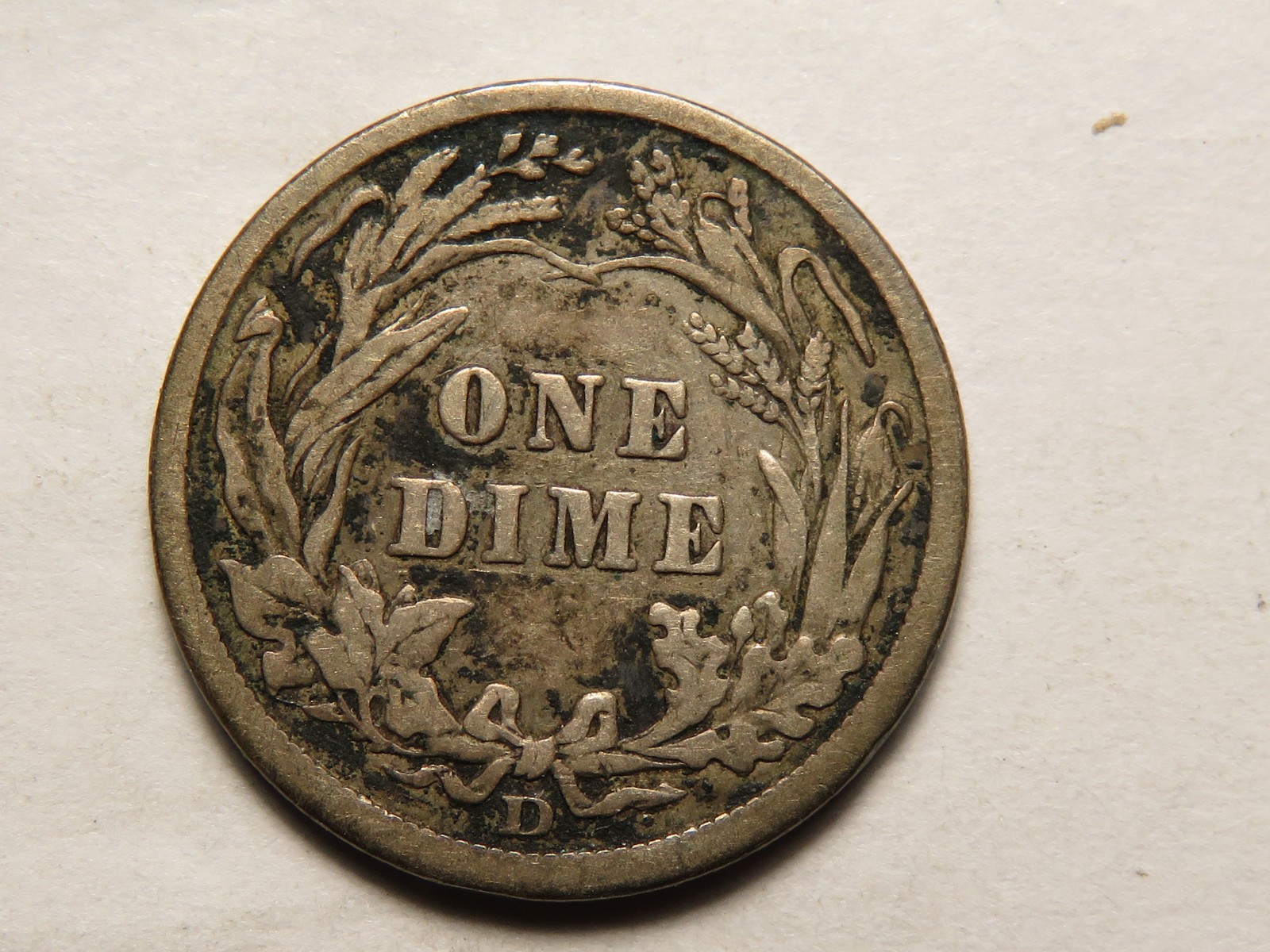 1908-D Barber Dime Grading VF