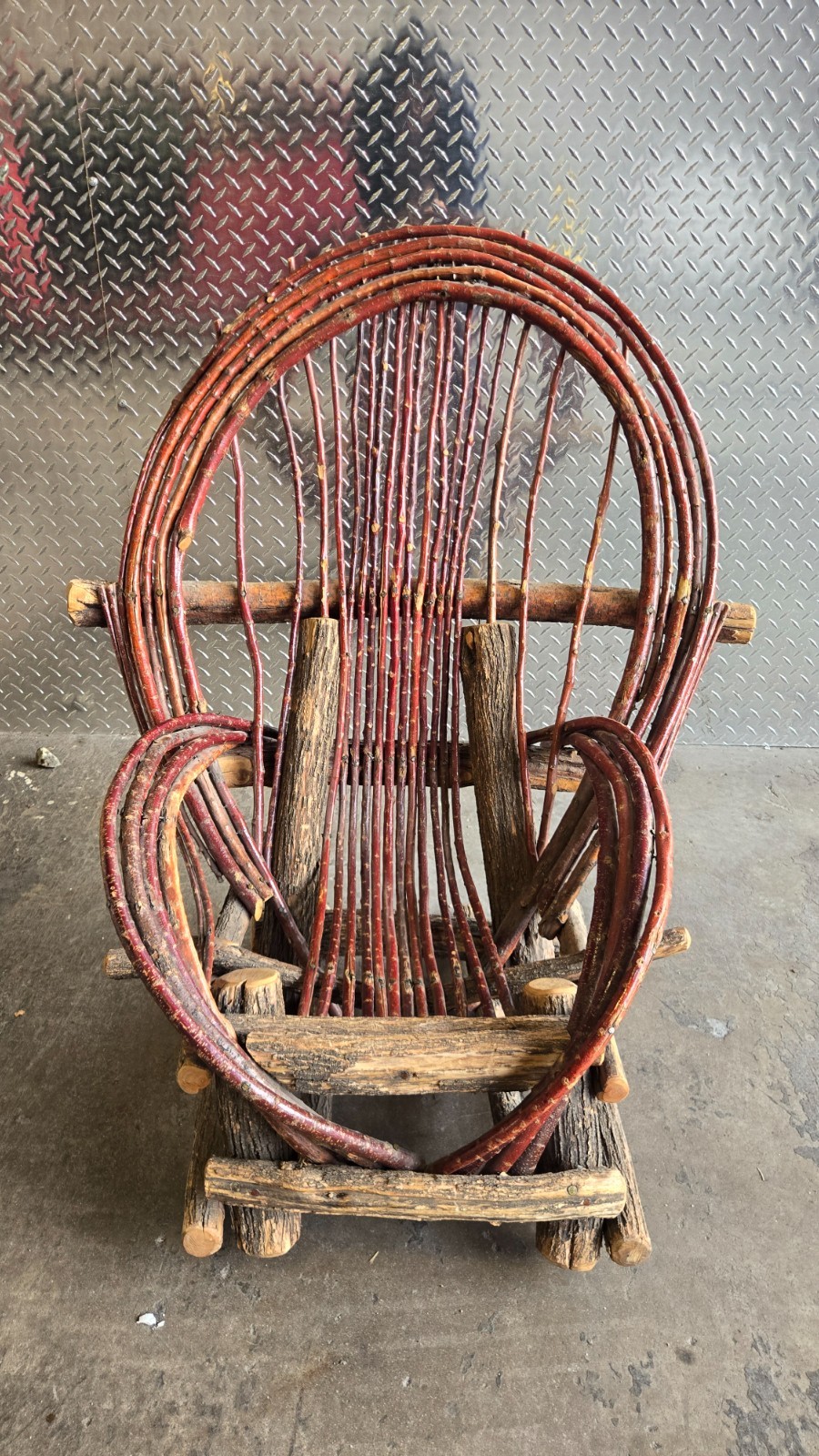 Vintage Handmade Bent Wood Twig Stick Chair For Adults Full Size