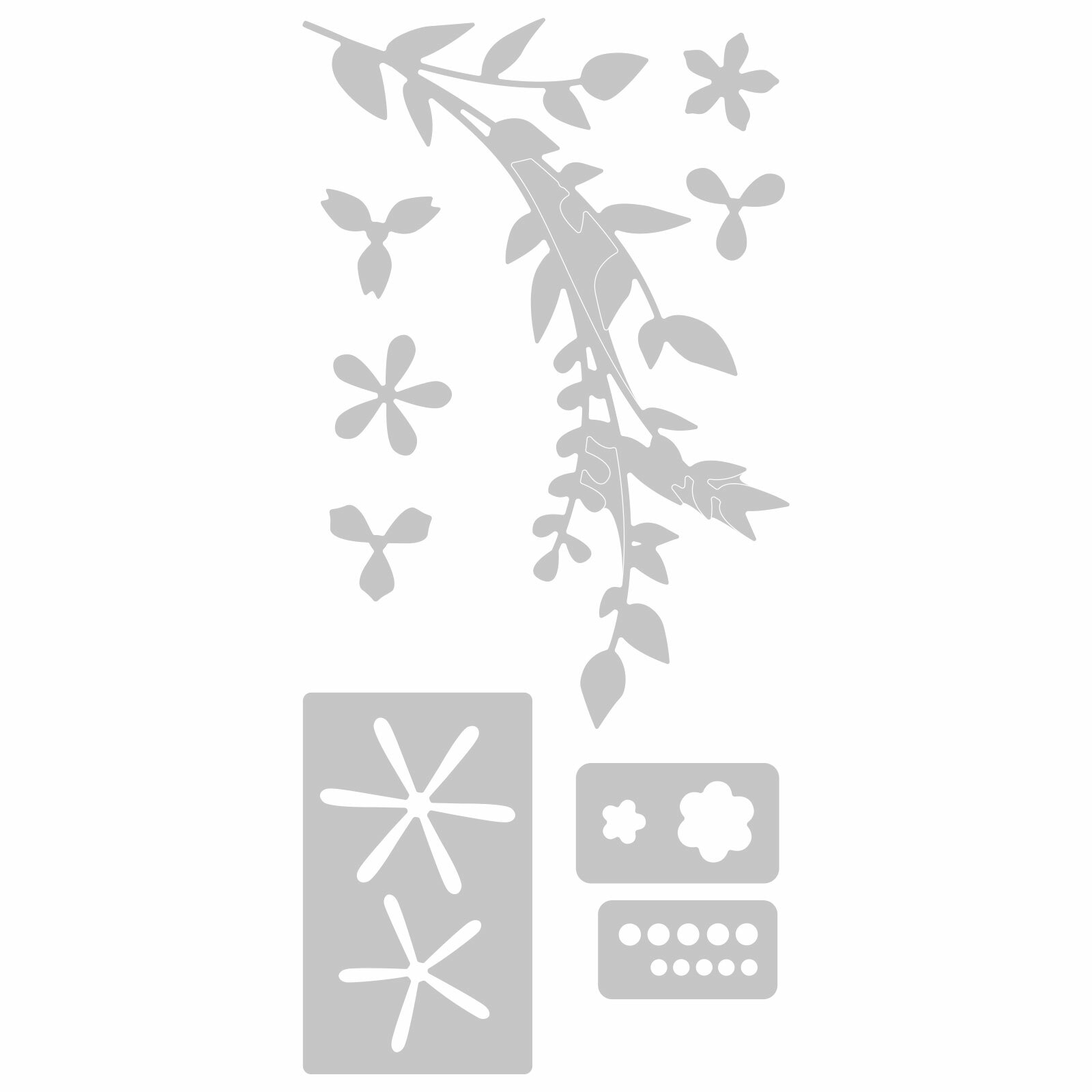 Universal Metal Die Cut Tool Sizzix Thinlits Spring Foilage 664380 Cut Emboss