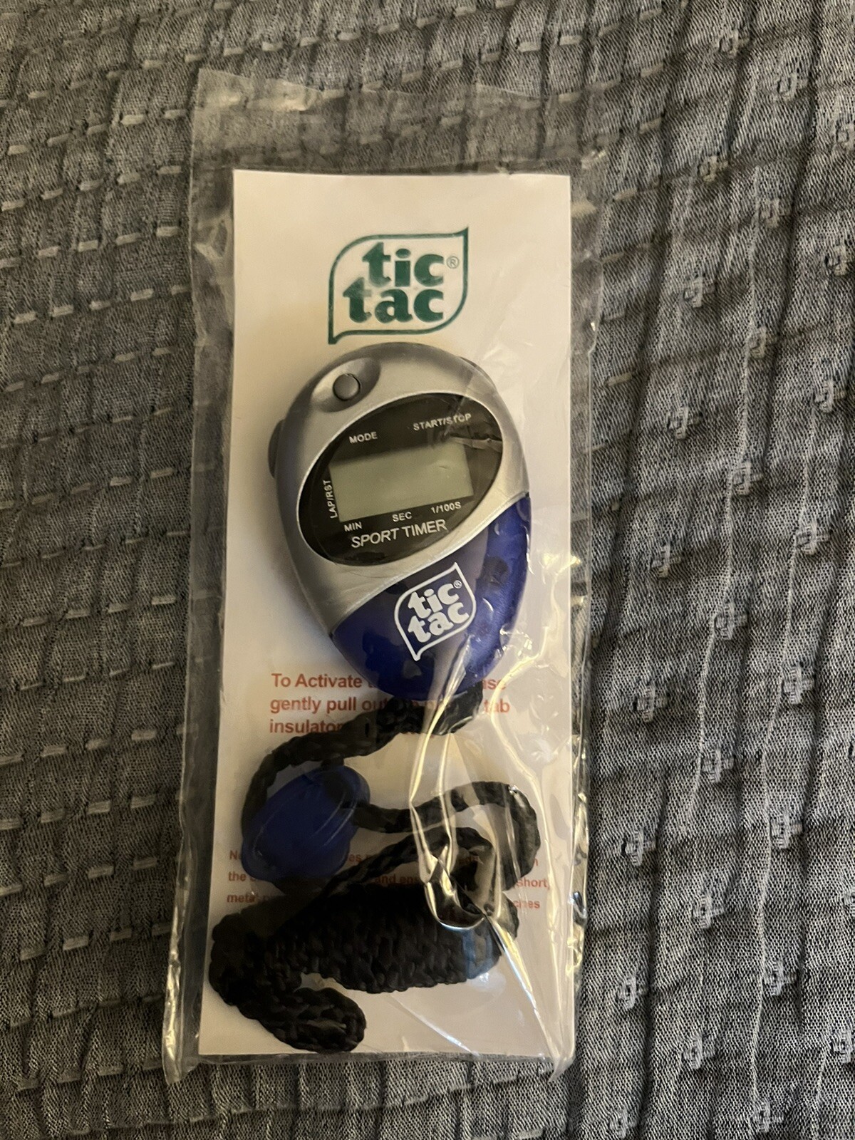 Vintage Tic Tac Watch Sports Timer Prize Premium 39" CORD NEW