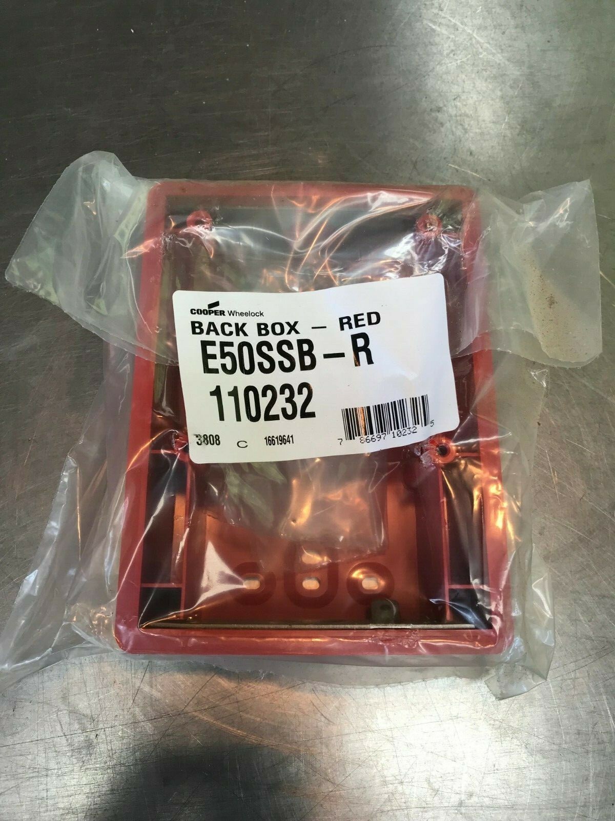 E50SSB-R COOPER WHEELOCK E50SSBR Red QTY of 2 WEATHERPROOF Alarm BACK BOX 110232