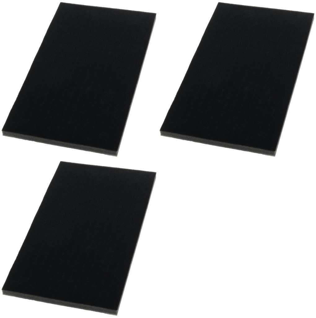 3 Black Deluxe Foam Tray Insert 144 Slot Ring Jewelry Display