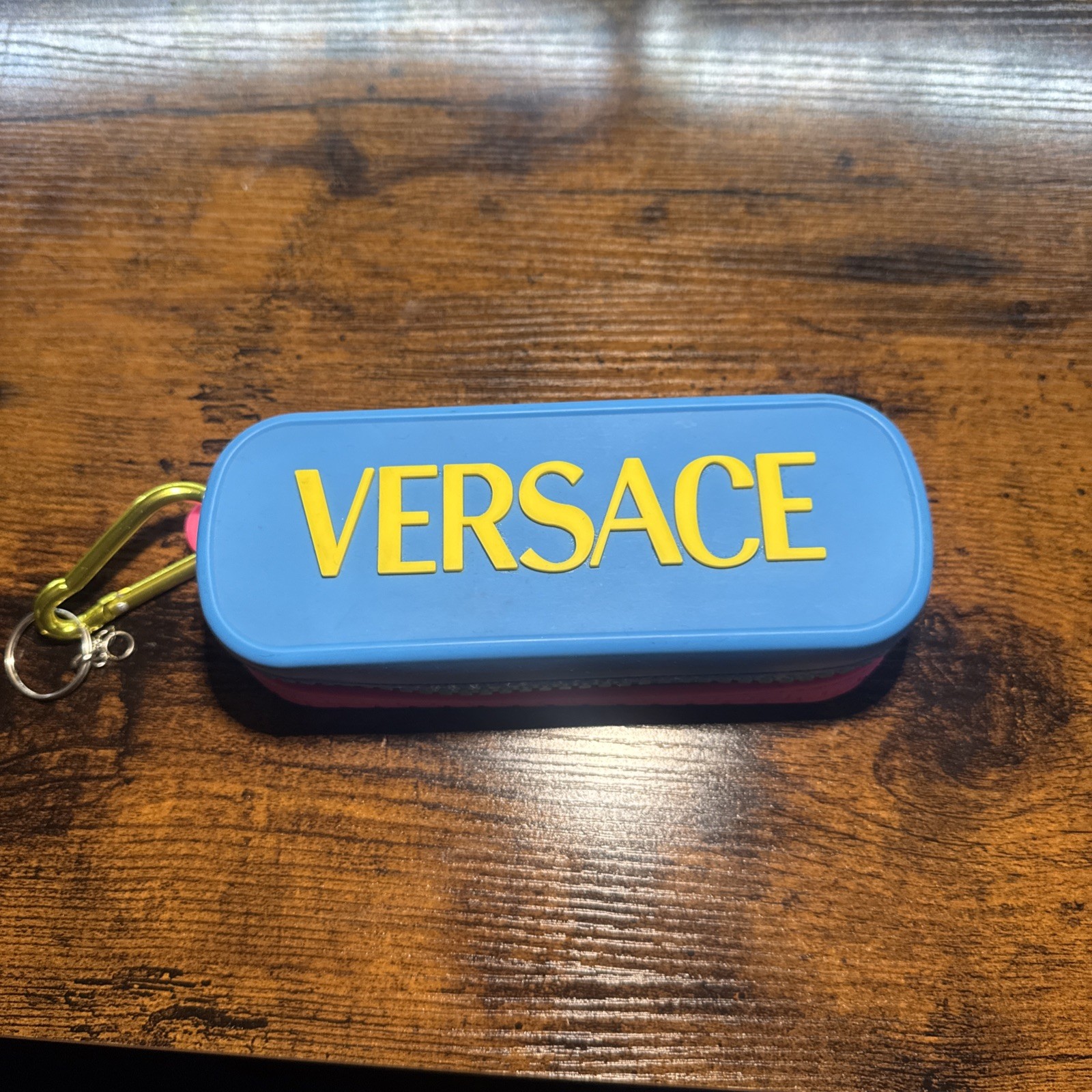 Versace Glasses Sunglasses Multicolor Case Only Beach Neon 80's Style Big Zipper
