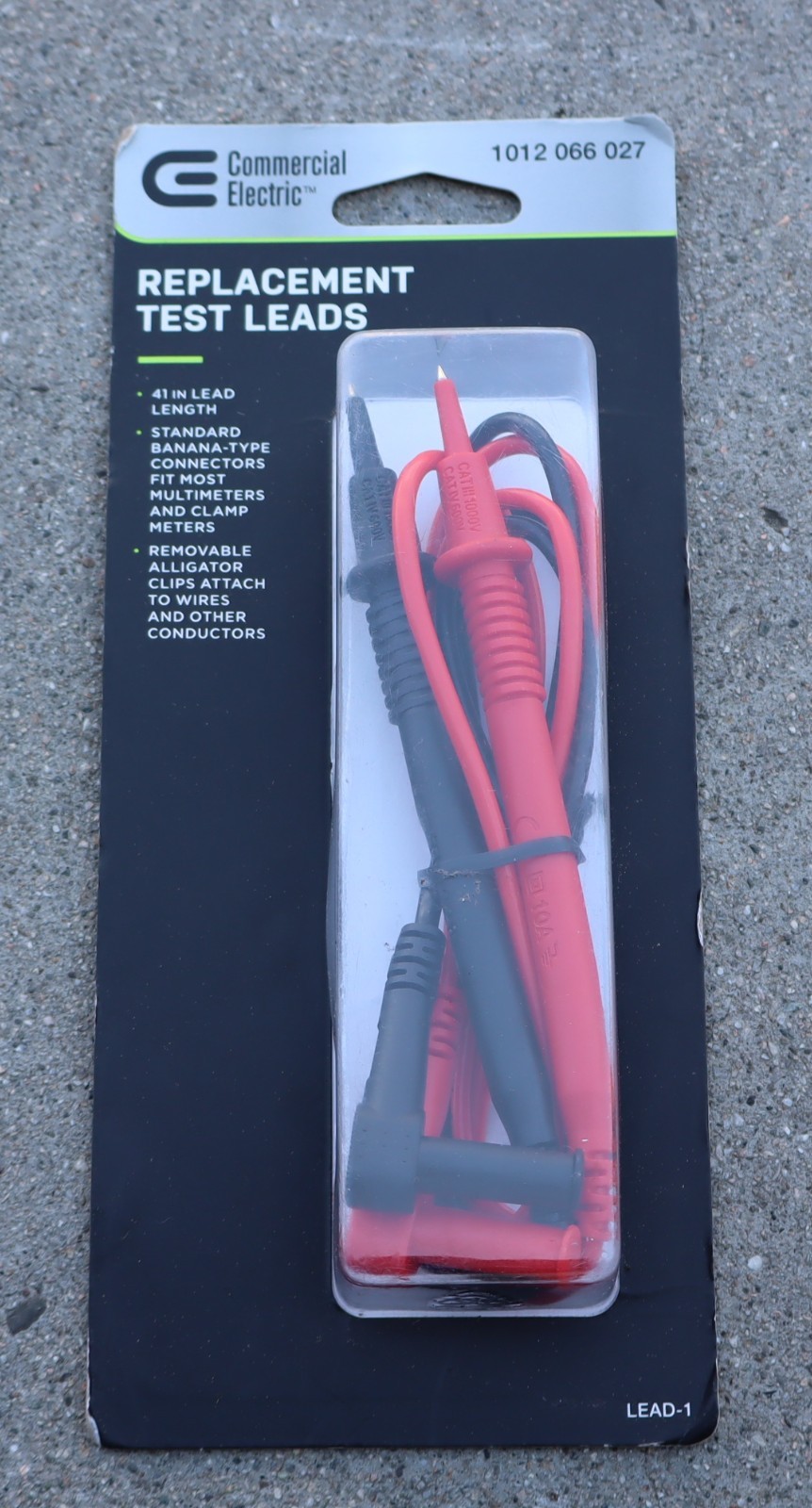 Commercial Electric Test Leads Kit - Leads with Alligator Clips 1012 066 027