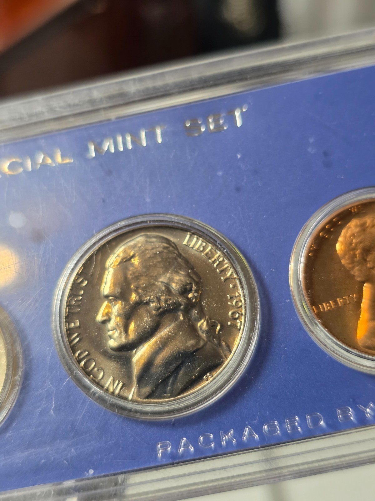1967 us special mint set 5 coins half dollar replaced