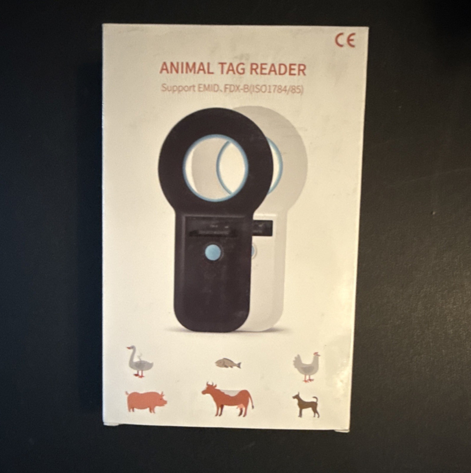 WS90 RFID Animal Tag Reader EMID FDX-B ISO1784/85 USB Battery