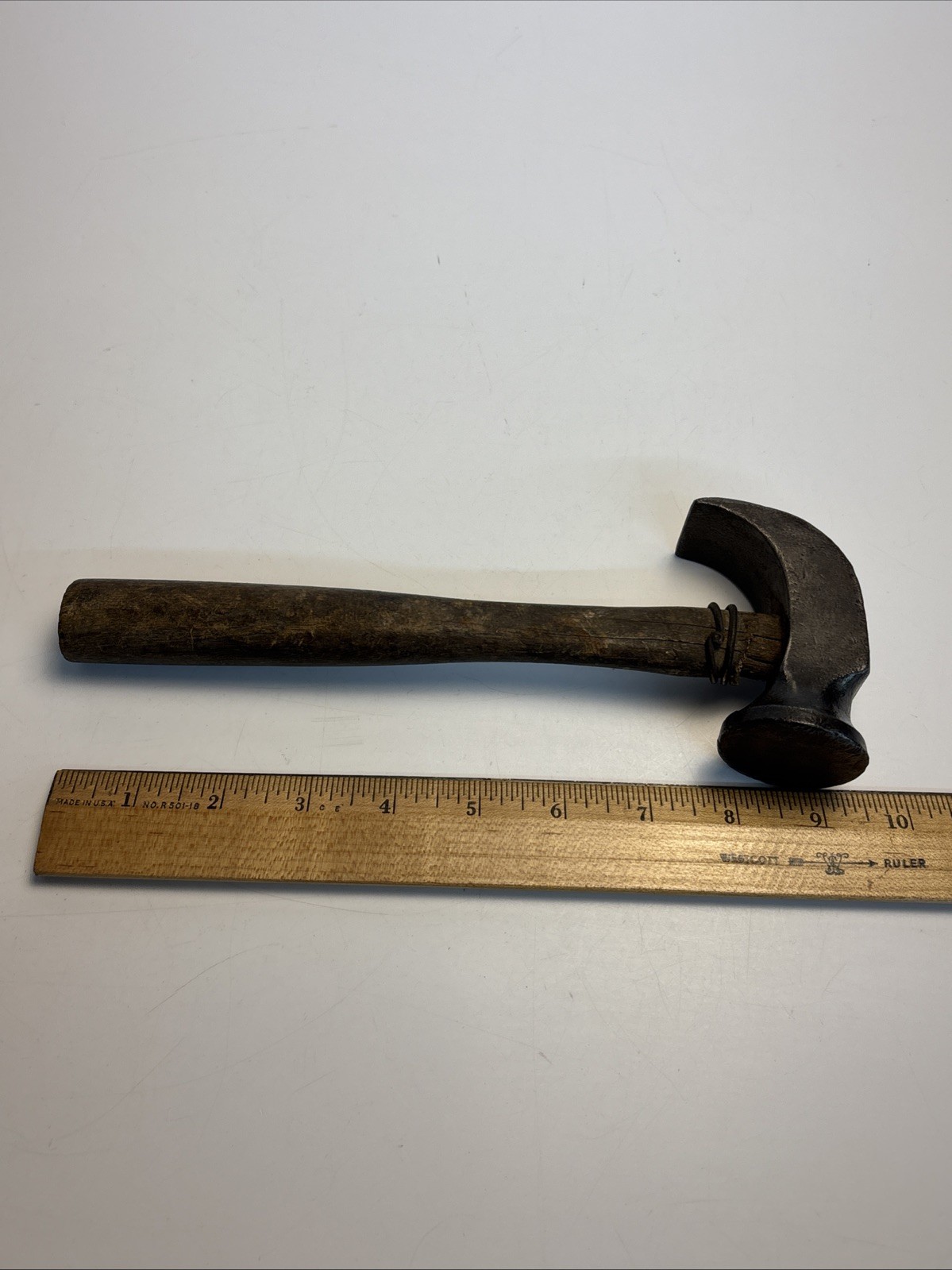 Antique WHITCHER No 3 Cobbler Hammer Solid Steel Boston 9.5”