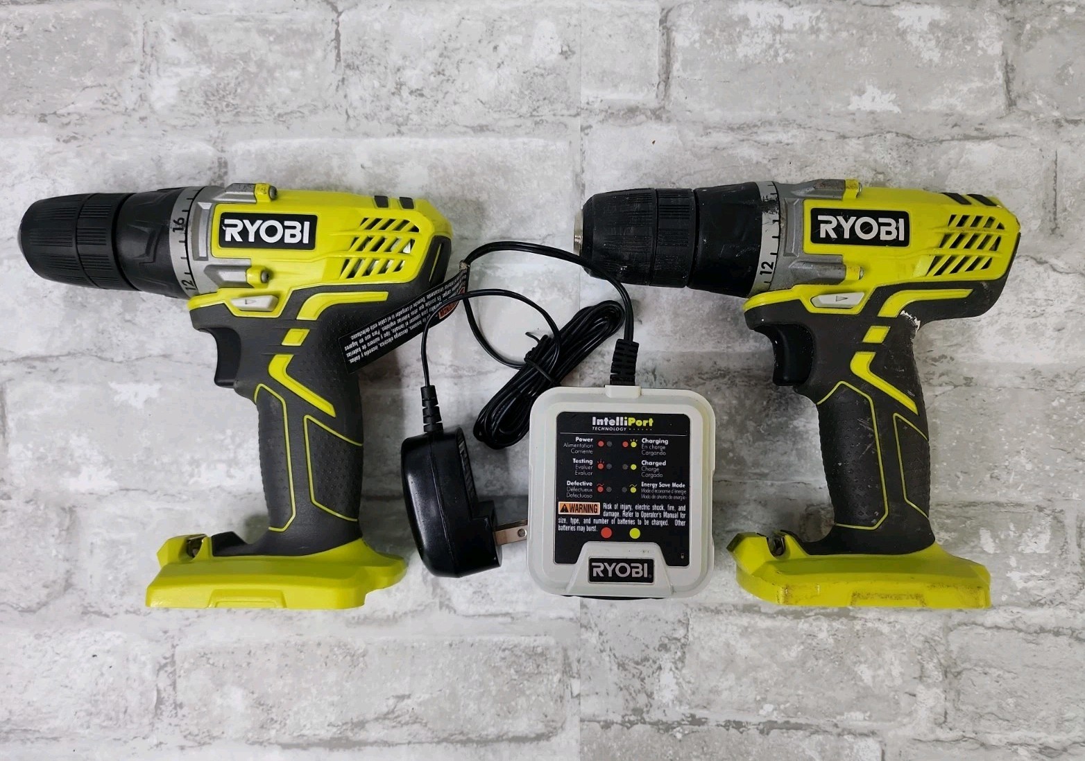 Ryobi HJP003 12v 3/8" Cordless Drills w/ OEM Battery CB121L & Charger Tested