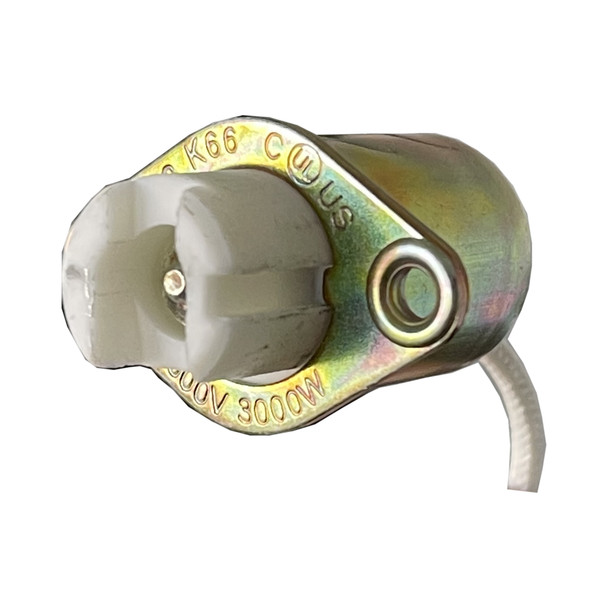 Halogen Socket - R7s Recessed Single Contact 3000W 600V Screw On