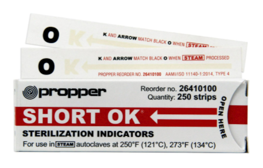 Propper OK Sterilization Indicator Strips Steam 4 Inch 50/Box MPN: 26410100