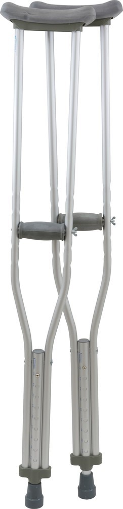 Aluminum Underarm Crutches Tall 5'10"–6'6" Lightweight Adjustable