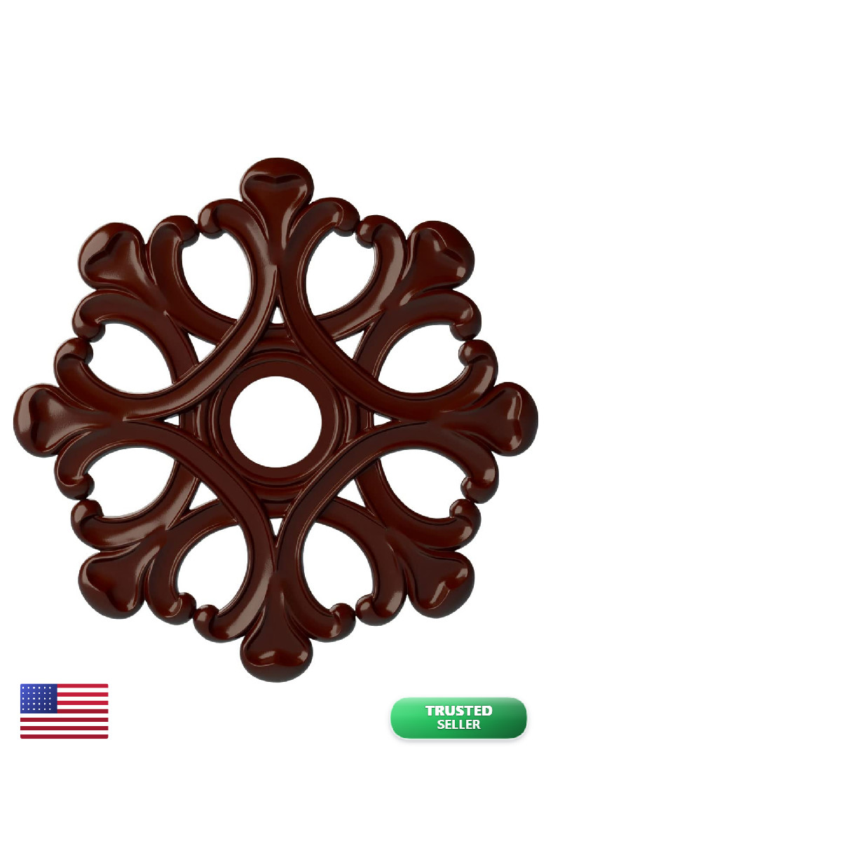 Ekena Millwork Cm20Anbmf Angel Ceiling Medallion Fits Canopies Up To 4 3/8