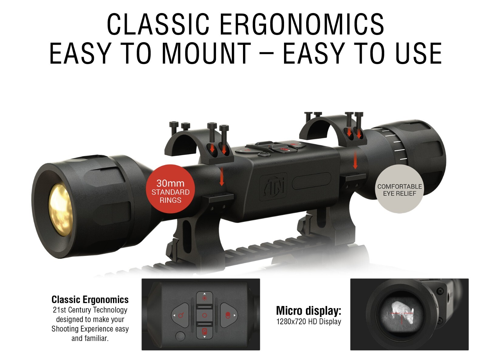 Buy RF KIT ATN Thor LTV 256x192 3-9x Thermal Rifle Scope | Targets Kit | SD Card