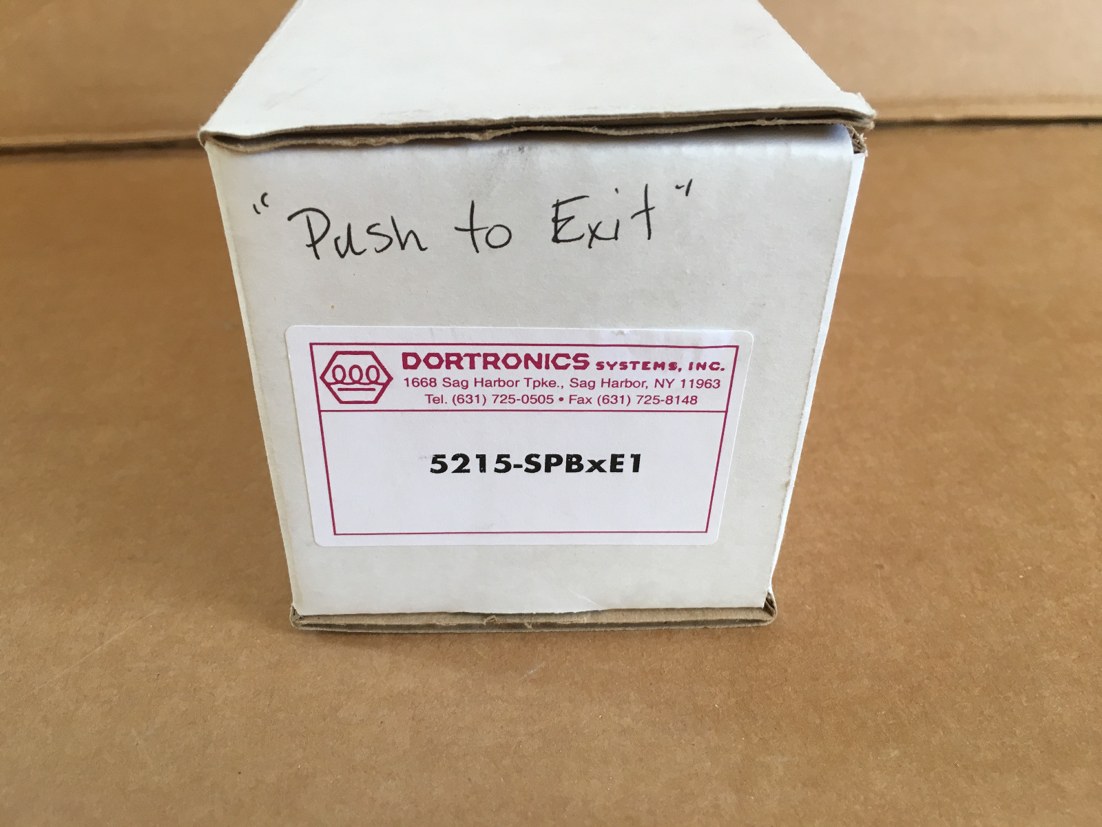 DORTRONICS 5215-SPBxE1 PUSH TO EXIT PLATE SINGLE GANG SWITCH