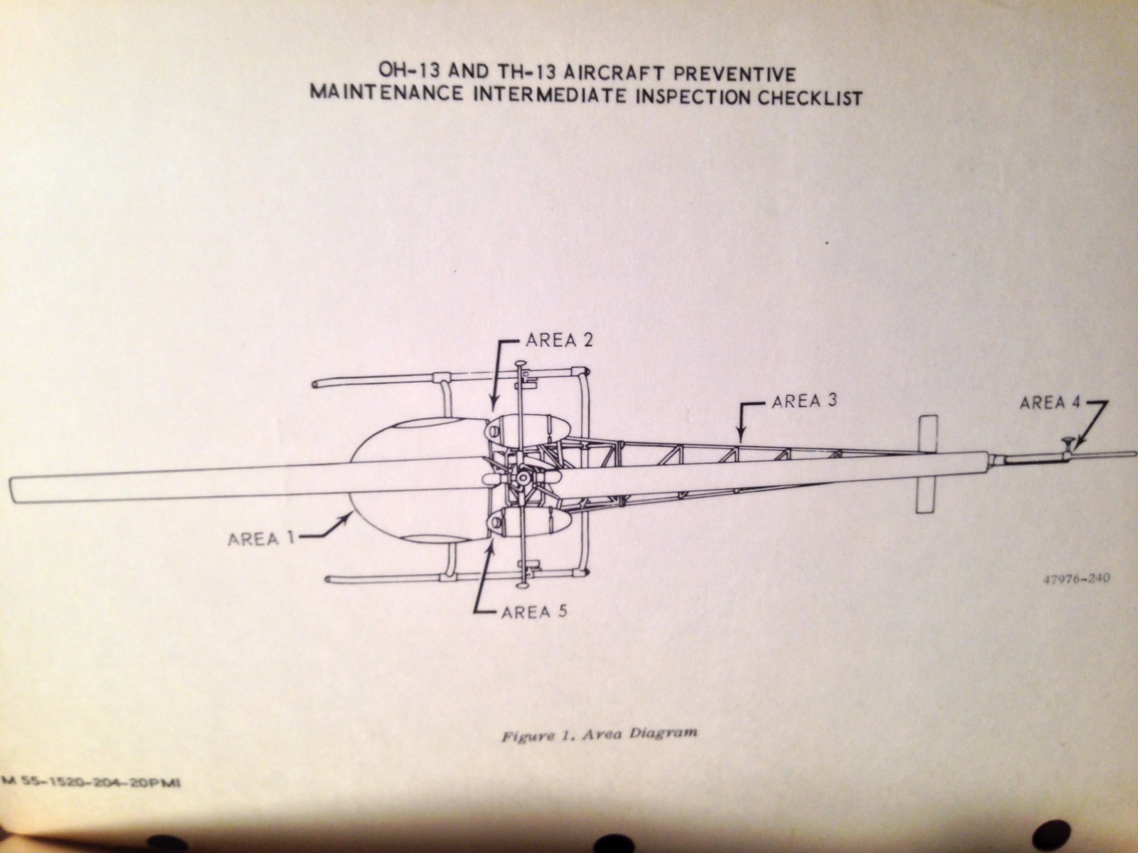 Bell Sioux OH-13, TH-13 Preventive Maintenance Intermediate Inspection Checklist
