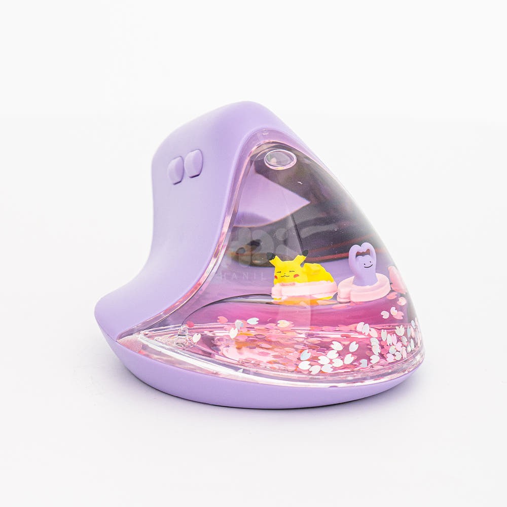 Official Pokemon Ditto Vertical Ergonomic Bluetooth Wireless Gaming Mouse Purple