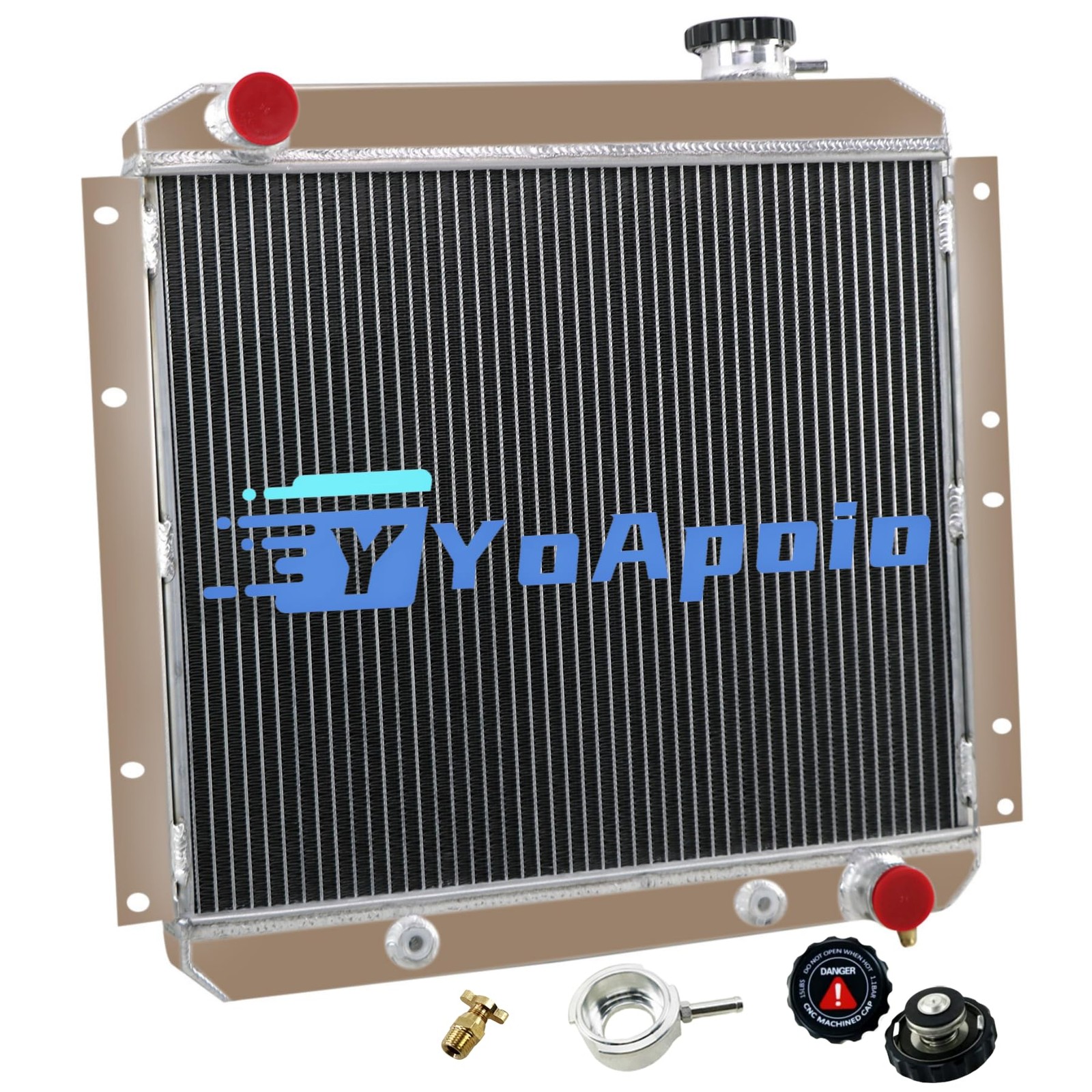 3 Row Aluminum Radiator for 1958-1984 Toyota Land Cruiser FJ40 FJ45 AT