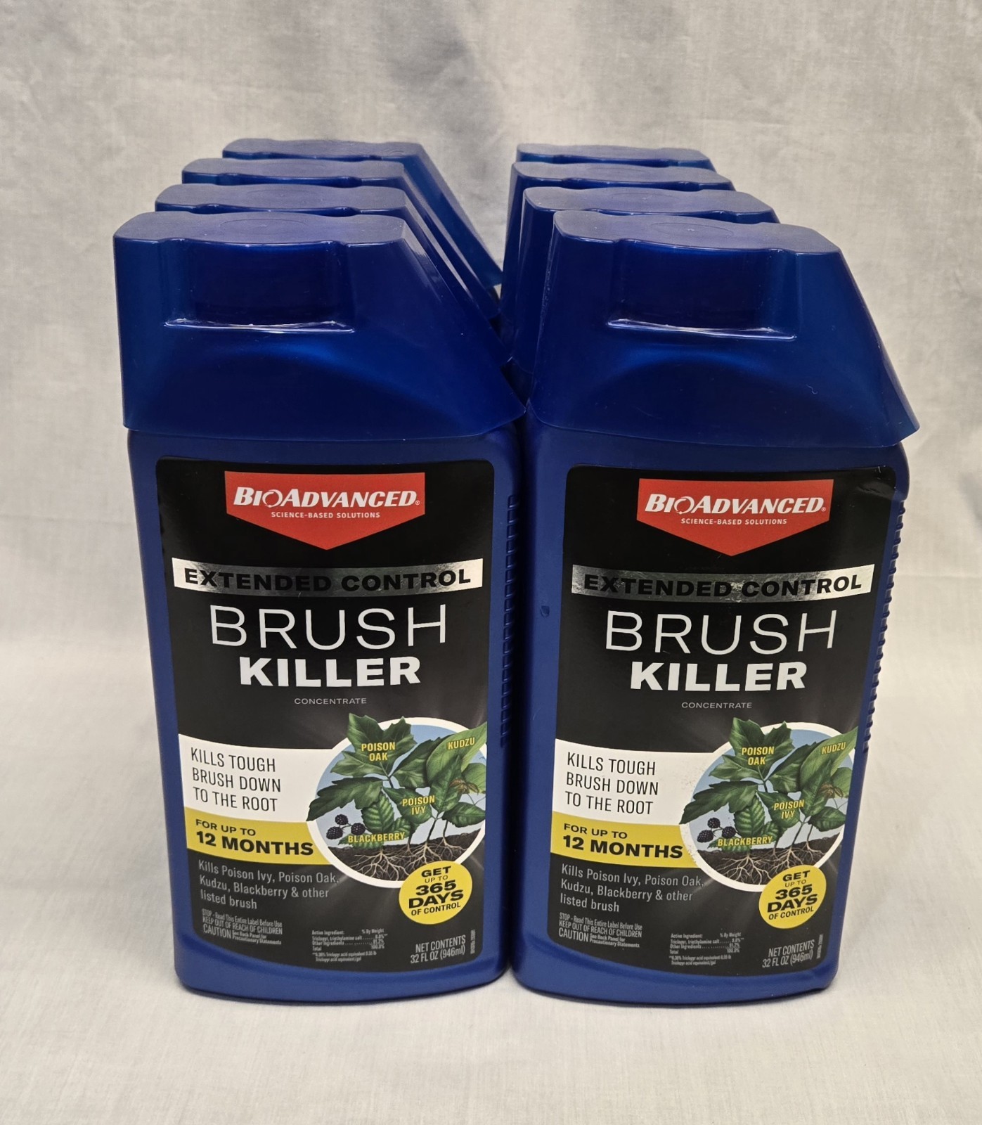 8 Pack: BioAdvanced Brush Killer Extended Control Concentrate Kudzu Ivy  32 oz