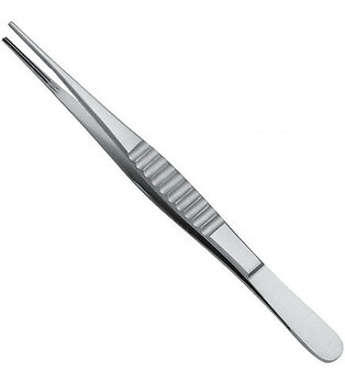 DeBakey Tissue Forceps, 6"(15.2 cm), Straight, 1.5 mm Wide Tips, Premium