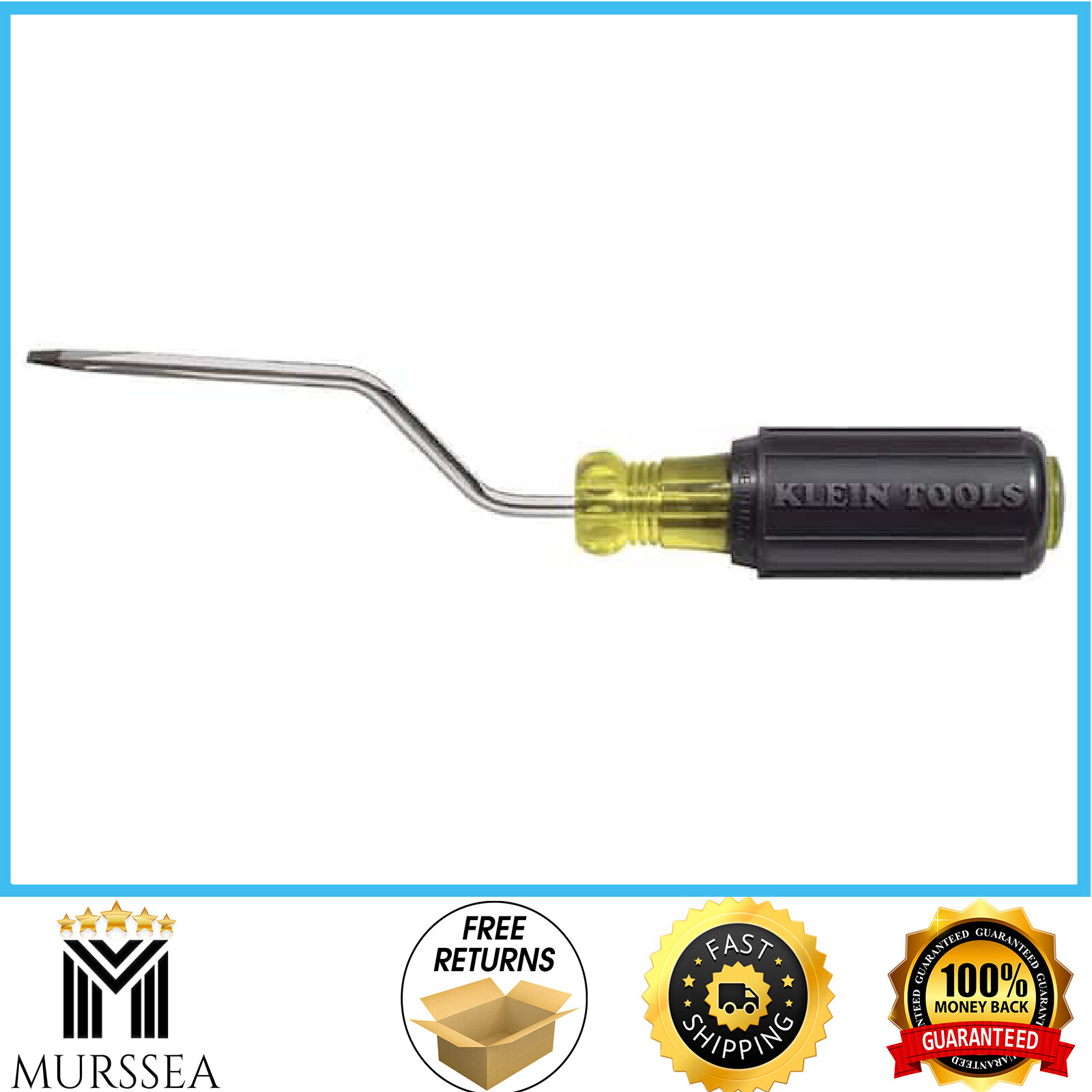 Klein Tools 3/16 in. Cabinet-Tip Rapi-Drive Flat Head Screwdriver with 4" Shank