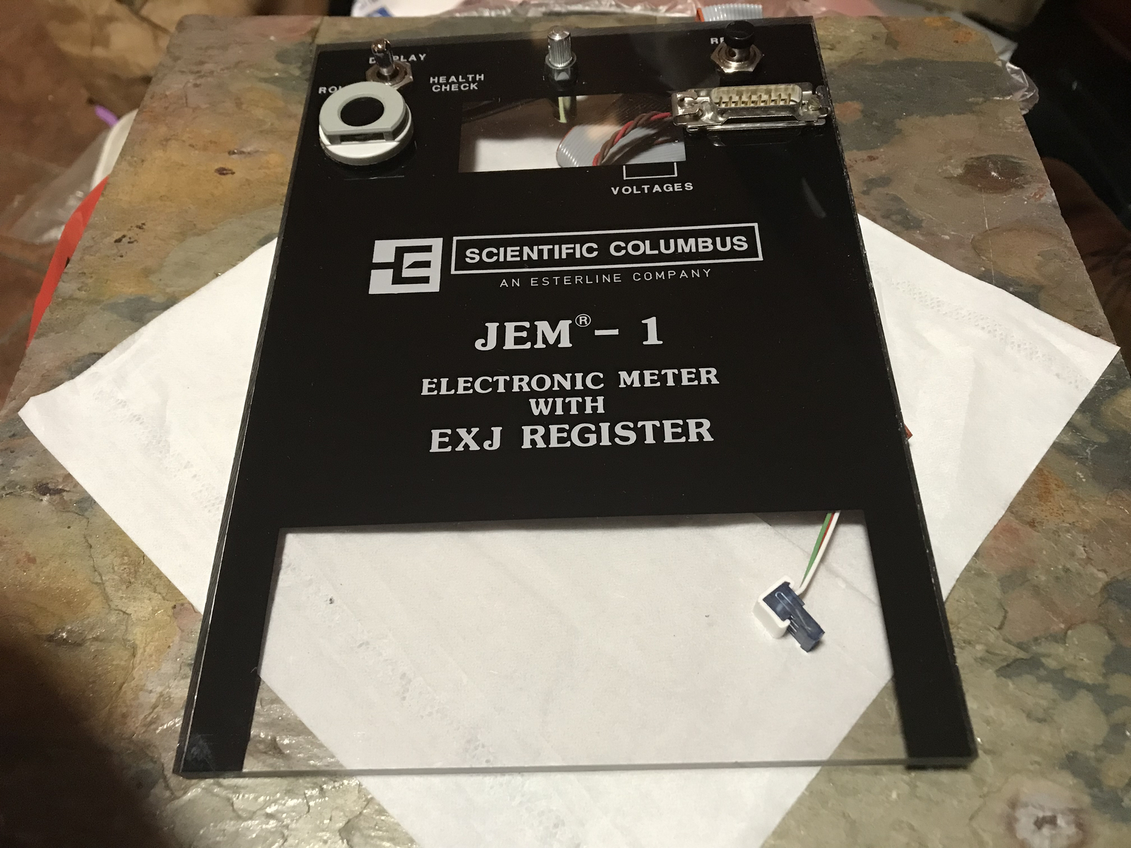 1x new Scientific Columbus JEM-1 Electronic Meter  w/ EXJ register FACEPLATE