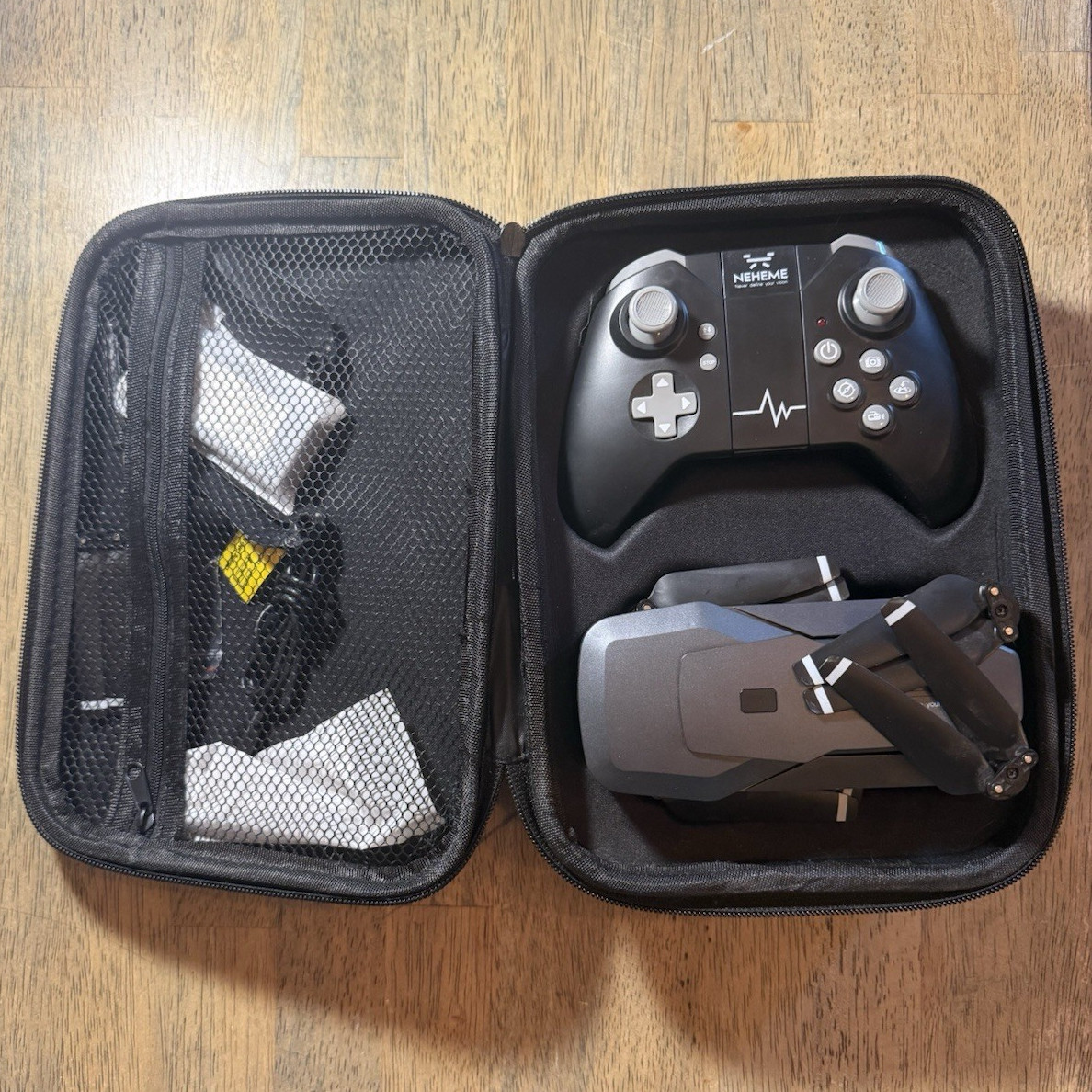 NEHEME NH760 Foldable Quadcopter Drone w/ Remote, Case, Battery, Props