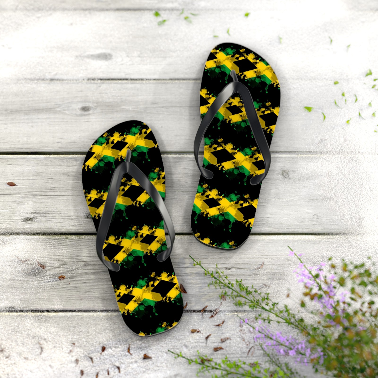 Jamaica All Over Print Summer Wear Flip Flops