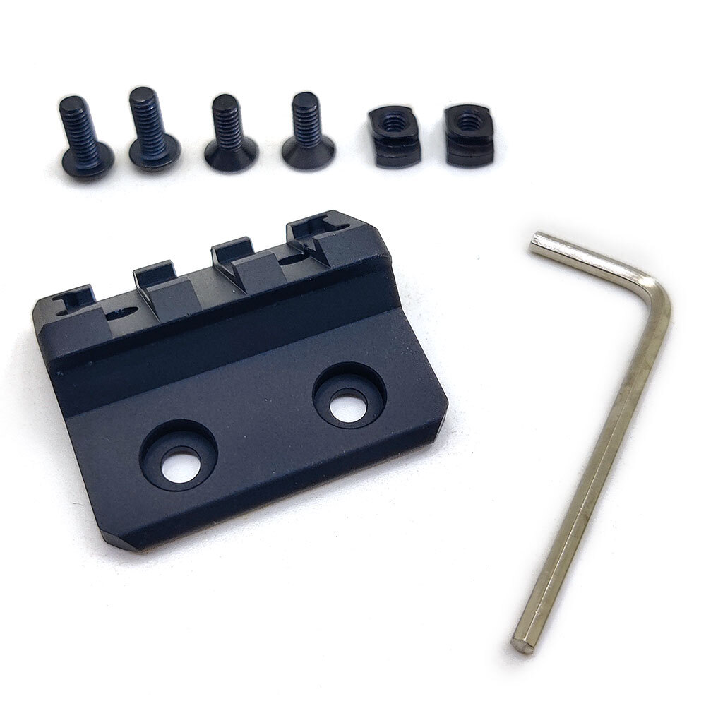 3 Slot Picatinny Rail 45 Degree Mount Fit MLok for Rifle M300 M600 Flashlight