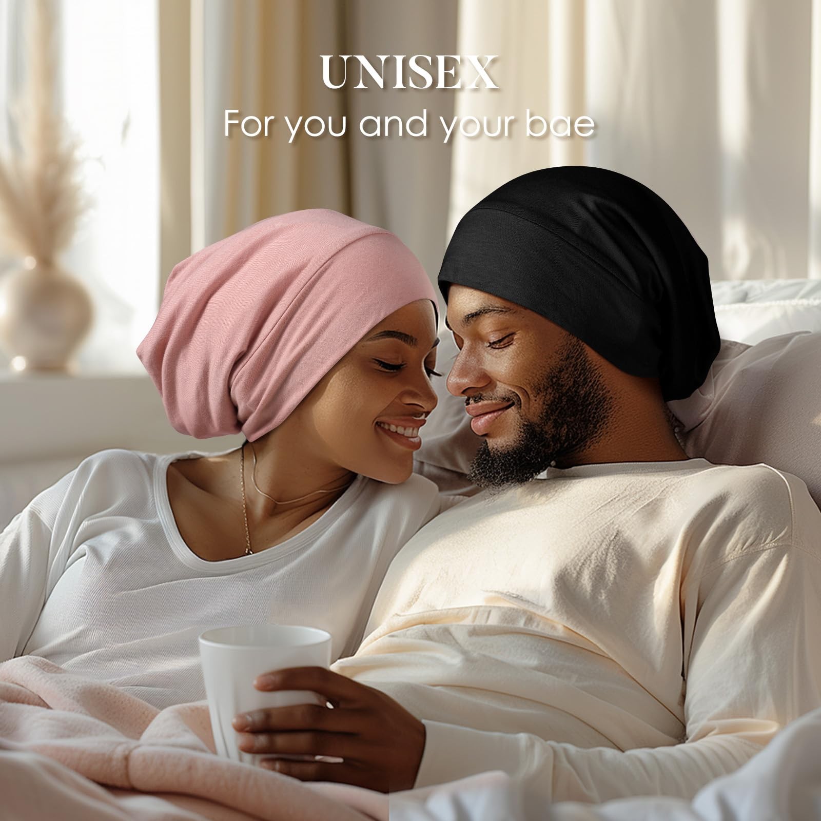 100% Mulberry Silk Bonnet for Sleeping Women and Men, No More Frizzy Tangled ...