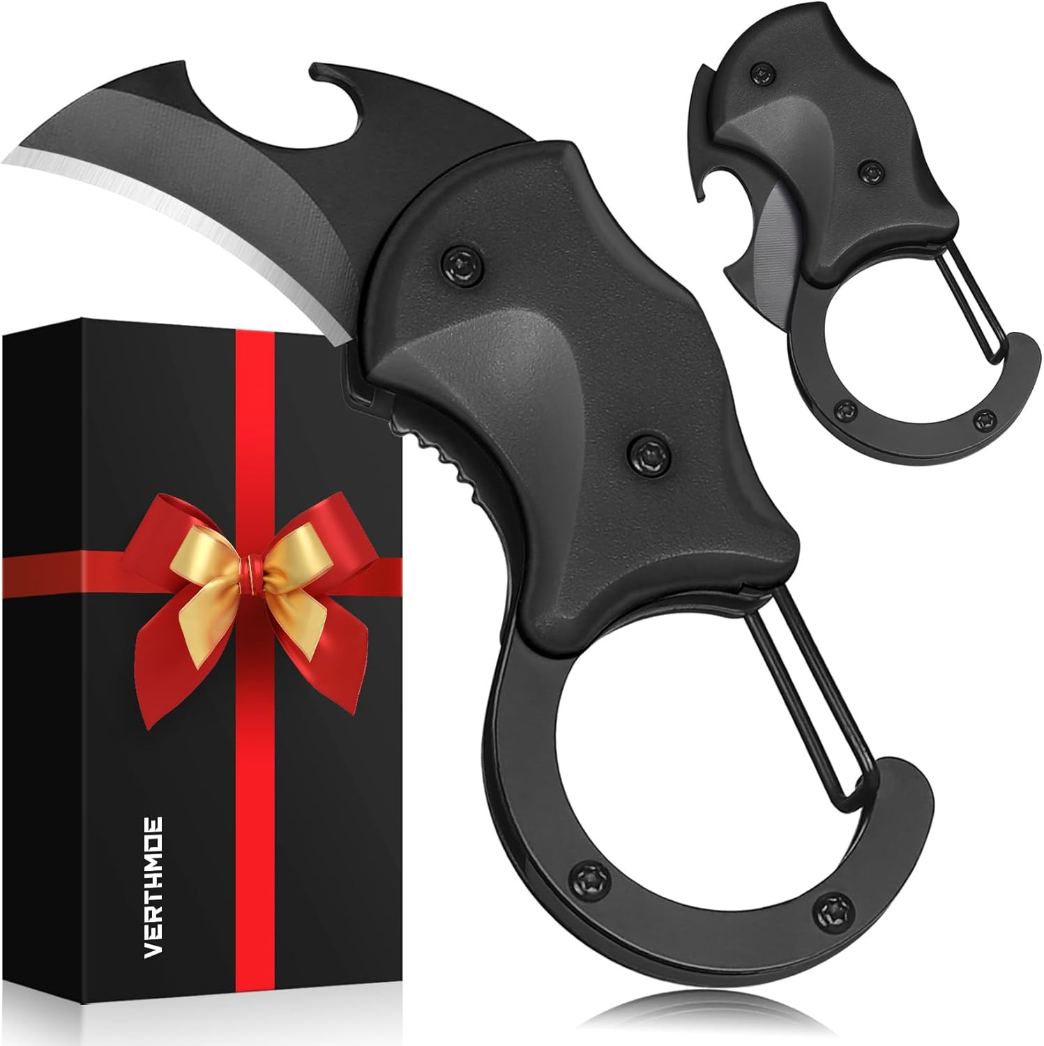 Small Pocket Multitool Knife for Men Dad Gifts, Keychain Box Cutter with Bottle