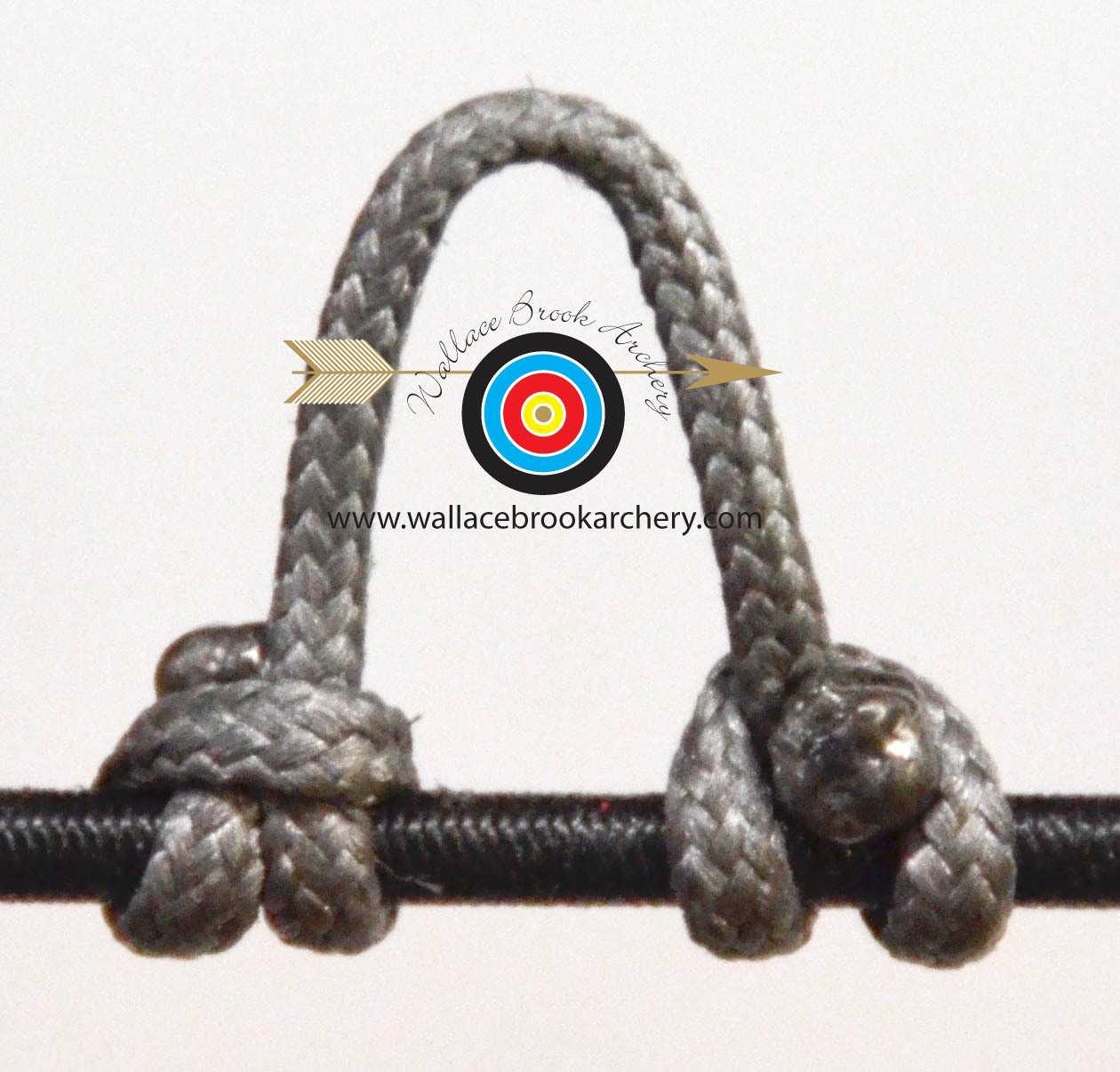 2 Pack Silver Archery Release Bow String Nock D Loop Bowstring BCY #24
