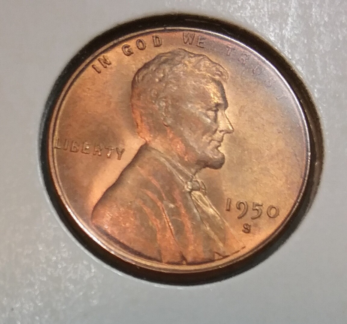 1950 Lincoln Wheat Cent  S - BU - Uncirculated