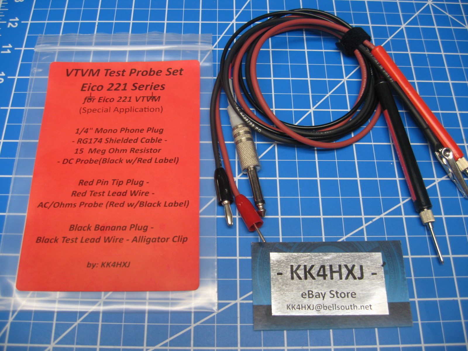 Custom VTVM Probe Set - Assembled - for Eico 221 & 214 VTVMs