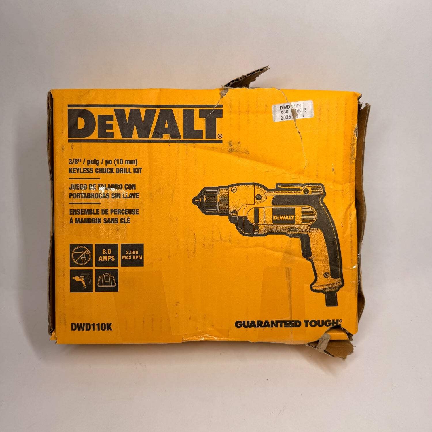 DeWalt DWD110K 8 Amps 3/8" Keyless Check Drill Kit