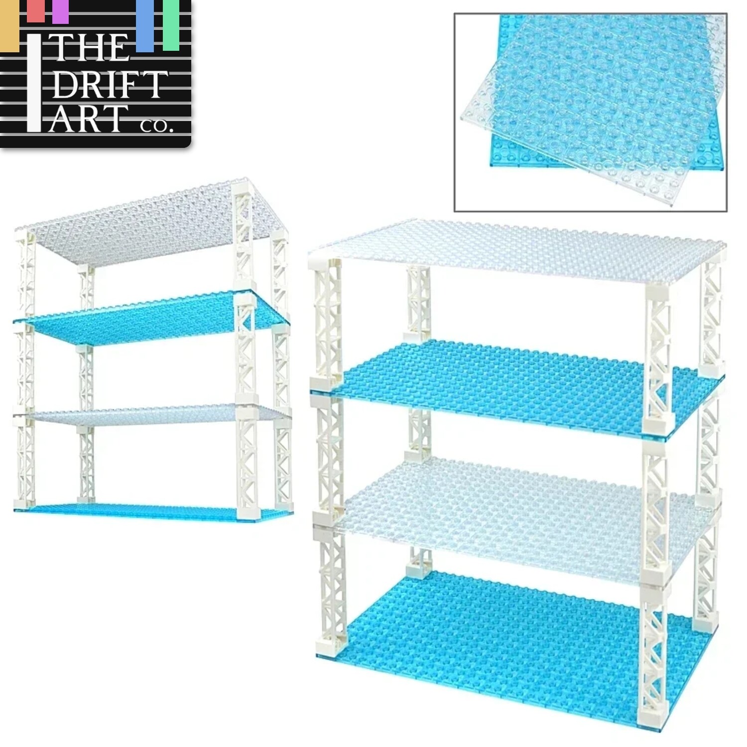 Building Blocks dots base plate for LEGO - 16x32 Transparent