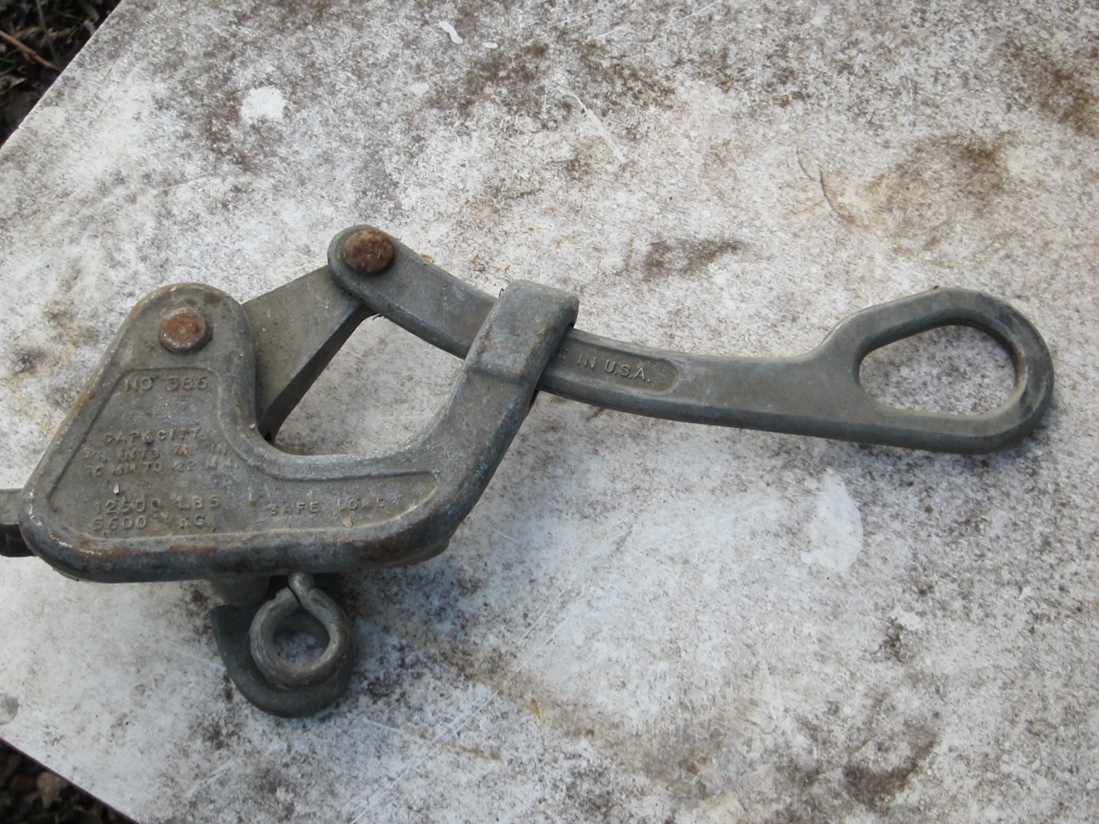 CRESCENT TOOL No 386 Cable Wire Grip Puller 12,500 LBS 9/16"-1-1/16", Used