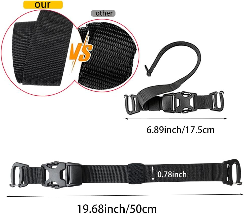Tactical Molle Backpack Straps Set, Tie down Straps Adjustable Nylon Attachment
