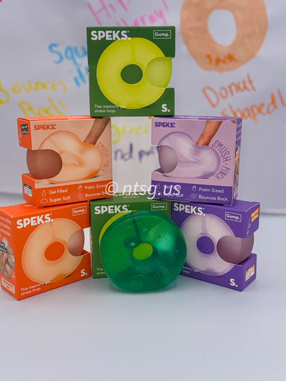 Speks Gump Memory Gel Stress Loop Fidget Toy Squishy Anxiety Relief NEW