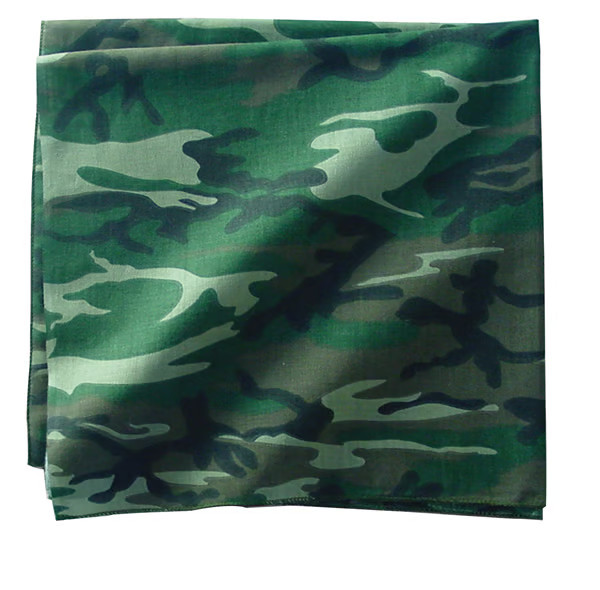 Zan Headgear B008 Bandanna OSFM Woodland Camo B008 26-4046 350-0057 Mens/Unisex