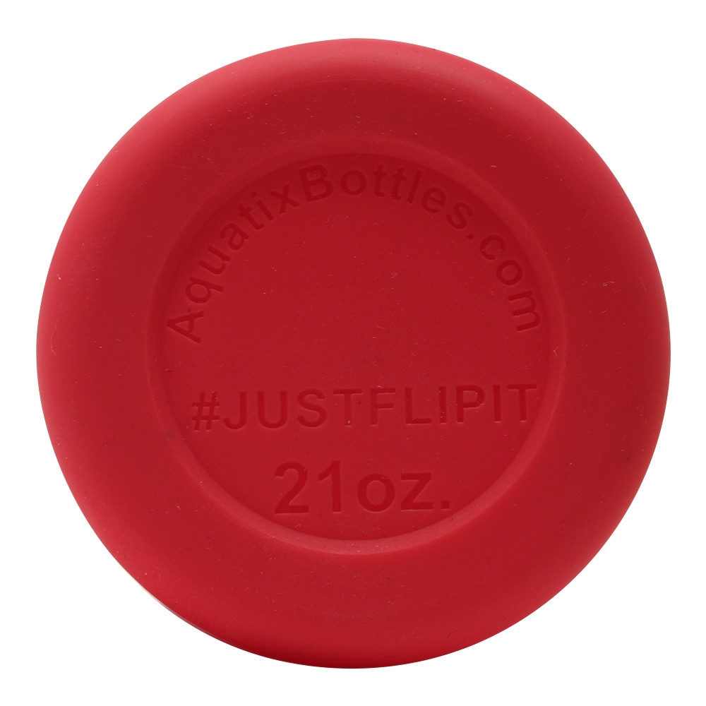 Red - Aquatix Protective Silicone Sleeve for Aquatix 21oz Flip Top Bottles