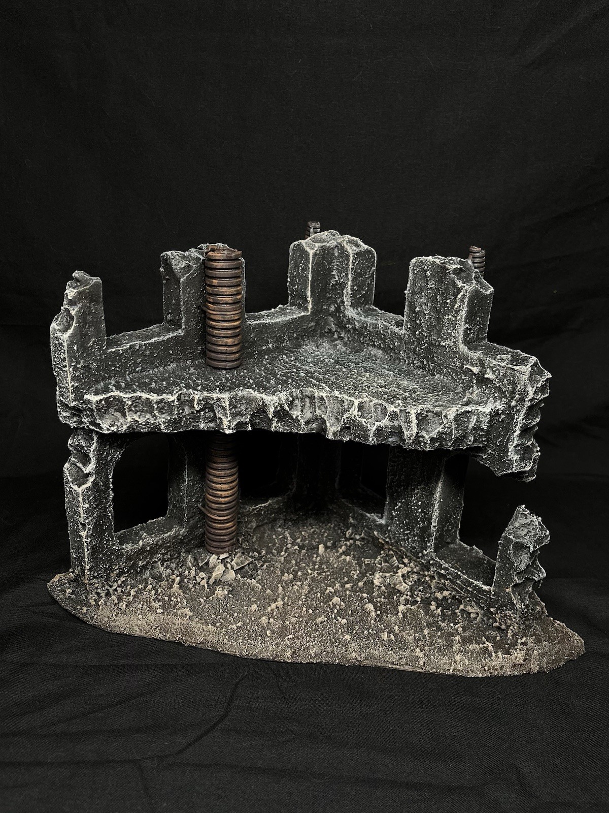 Warhammer 40K Compatible Corner Ruins Terrain Painted Tabletop Wargaming Scenery