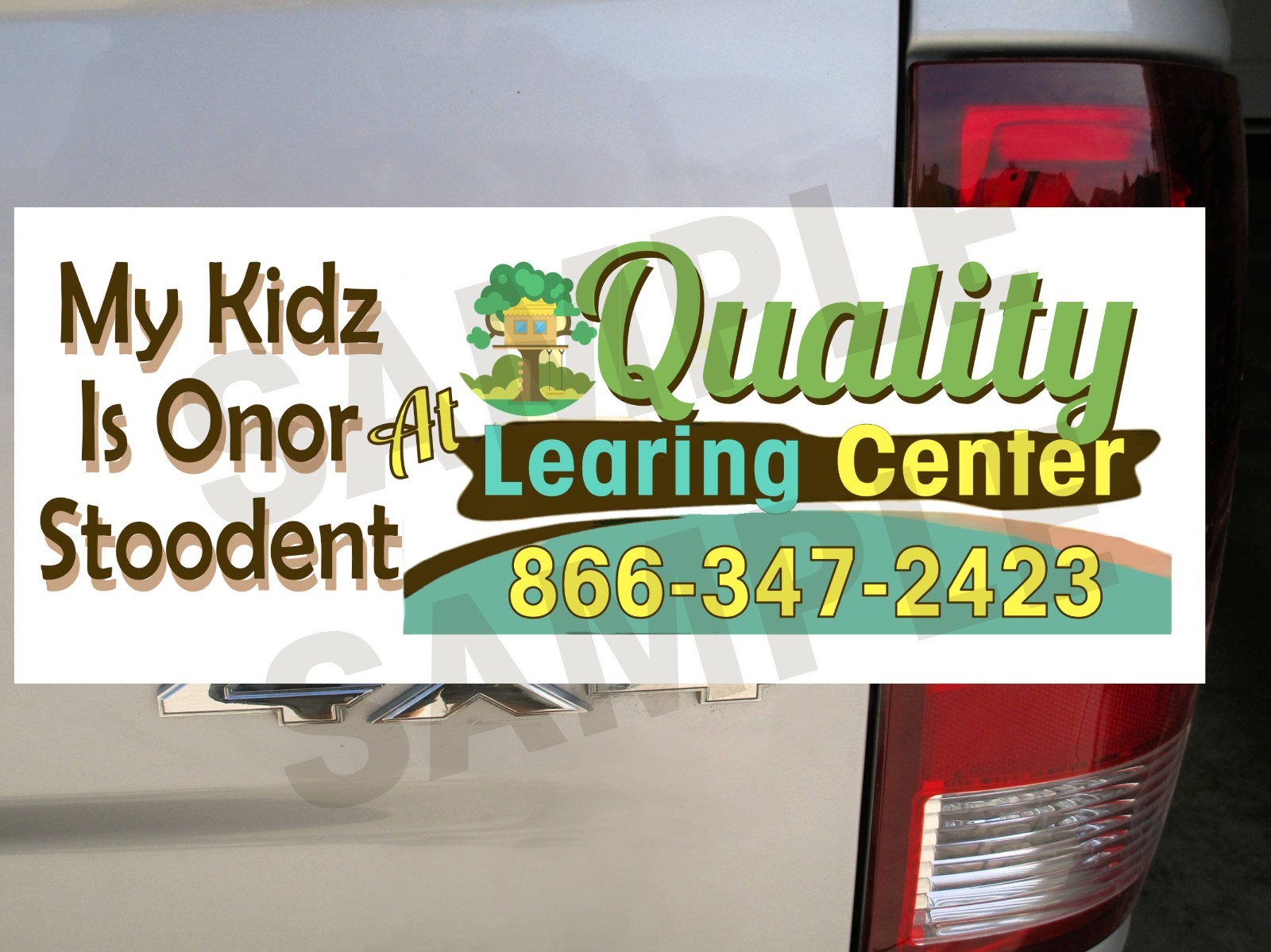 Quality Learing Center Bumper Sticker - My Kid Is an Honor Student