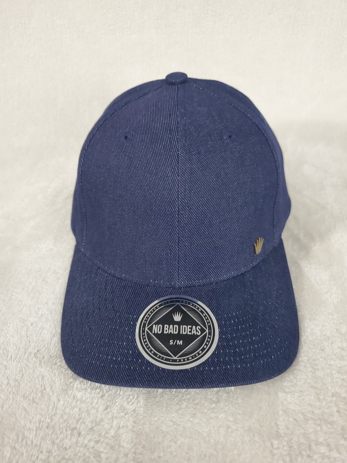 NO BAD IDEAS TUXEDO 2.0 MENS STRETCH FIT HAT SMALL MEDIUM DENIM BLUE NEW
